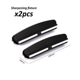 2 Pieces of Abrasives, Tool Holder, Tool Accessories, Whetstone Sharpening Aid, Blade Clamping Device for Beginners, for Efficient Sharpening (Black)