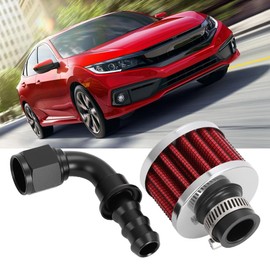 AUTOVIC 10AN Female Fitting Kit with Filter 90 Degree Bend for Fuel Cell Breather/Vent