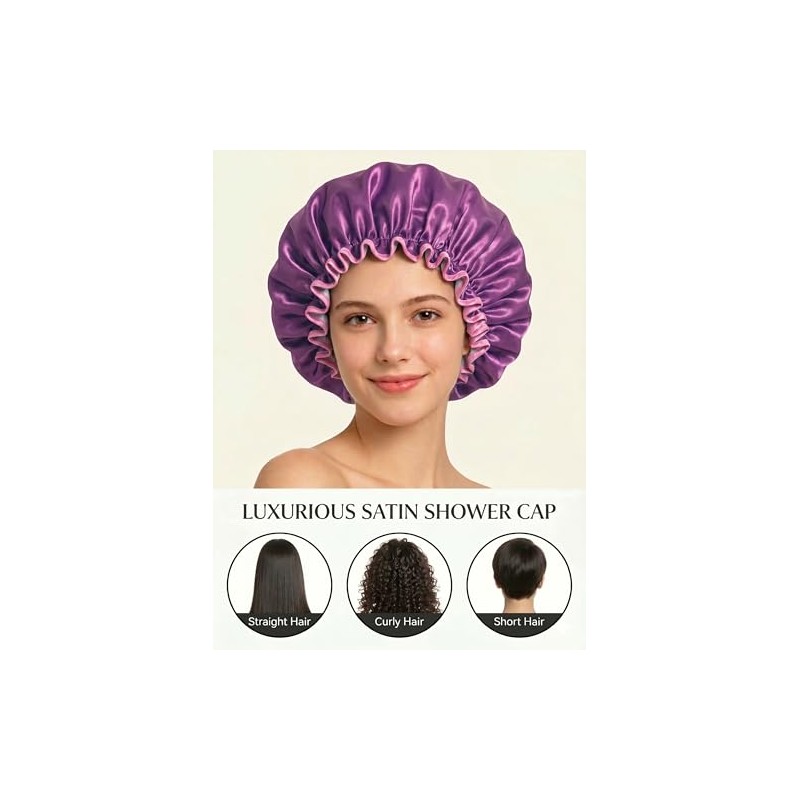 Aquior Mantenga Cabello Seco Gorros Ducha Doble Capa Protección Son