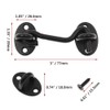 Jiozermi 3" Privacy Hook and Eye Latch, Black, 2pcs