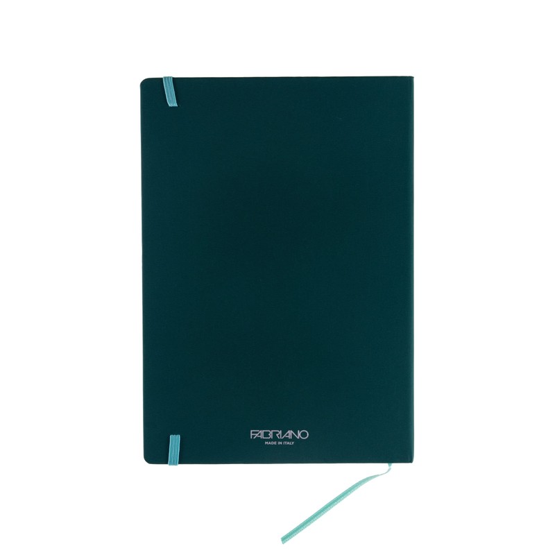 Fabriano Ispira Hard-Cover Notebook, 5.8" x 8.3", A5, Lined, Green