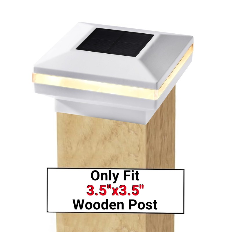 Dynaming 12 Pack Solar Post Lights, Outdoor Solar Powered Decorative