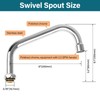 KWODE Brass Swivel Swing Nozzle Spout Replacement Kit for Most