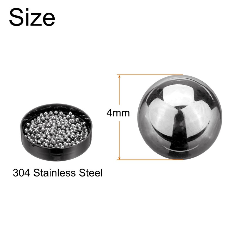 sourcing map 500pcs 304 Stainless Steel Bearing Balls 4mm Precision