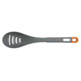 Joe Wicks Food Prep Utensils - Elevated Slotted Spoon - Orange and Grey