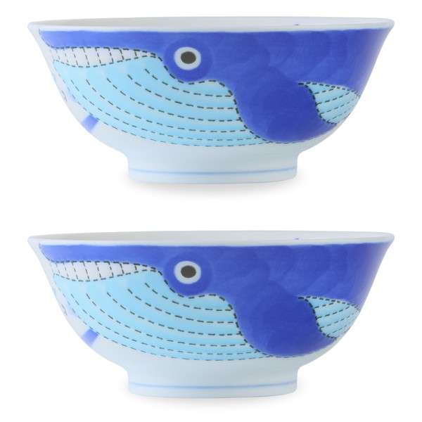 Mino Ware Tom The Whale Bowls Set, Cereal Rice Noodle