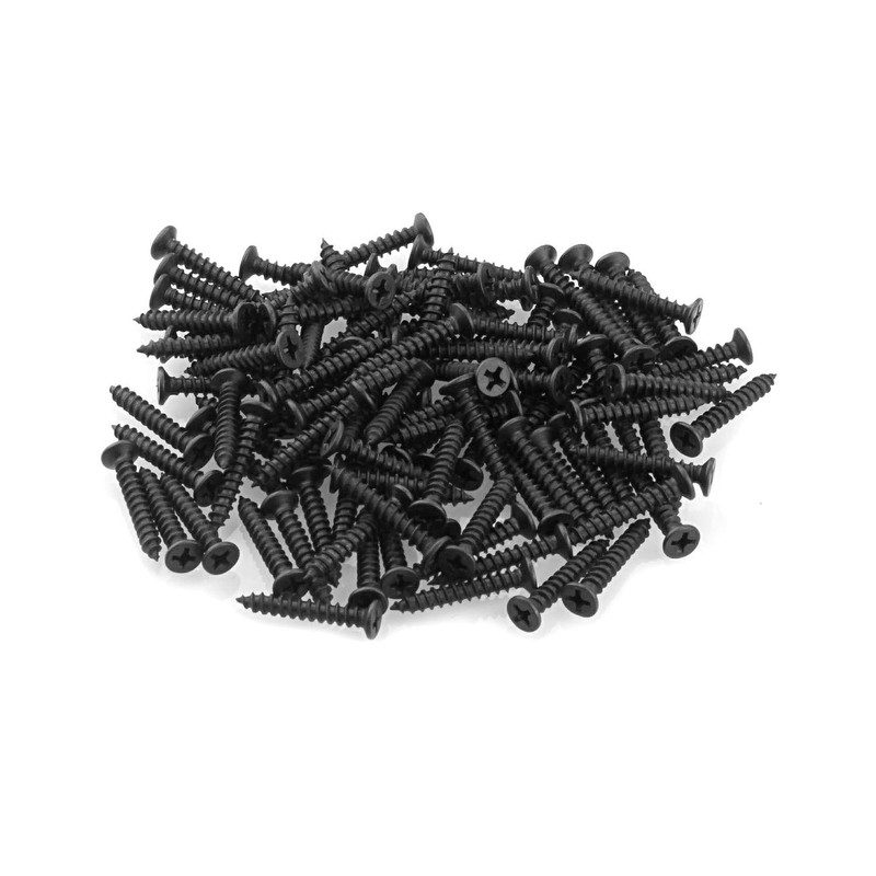 STARVAST 100pcs Phillips Modified Truss Head Wood Screws, Black Stainless