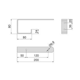 Emuca - Set of Wooden Shelf Brackets with Integrated Hanger, Steel, White