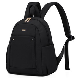 LOVEVOOK Mini Backpack for Women,Fashion Small Backpack for Travel,Lightweight Daypack for Work,Daily,Party,Black