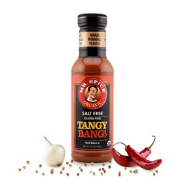Mr. Spice Salt Free Award-Winning Taste Tangy Bang Sauce | Low Sodium | Organic | No Salt Hot Sauce | Gluten Free | Low Calorie Sauces | 13.5 Ounce (Pack of 1)