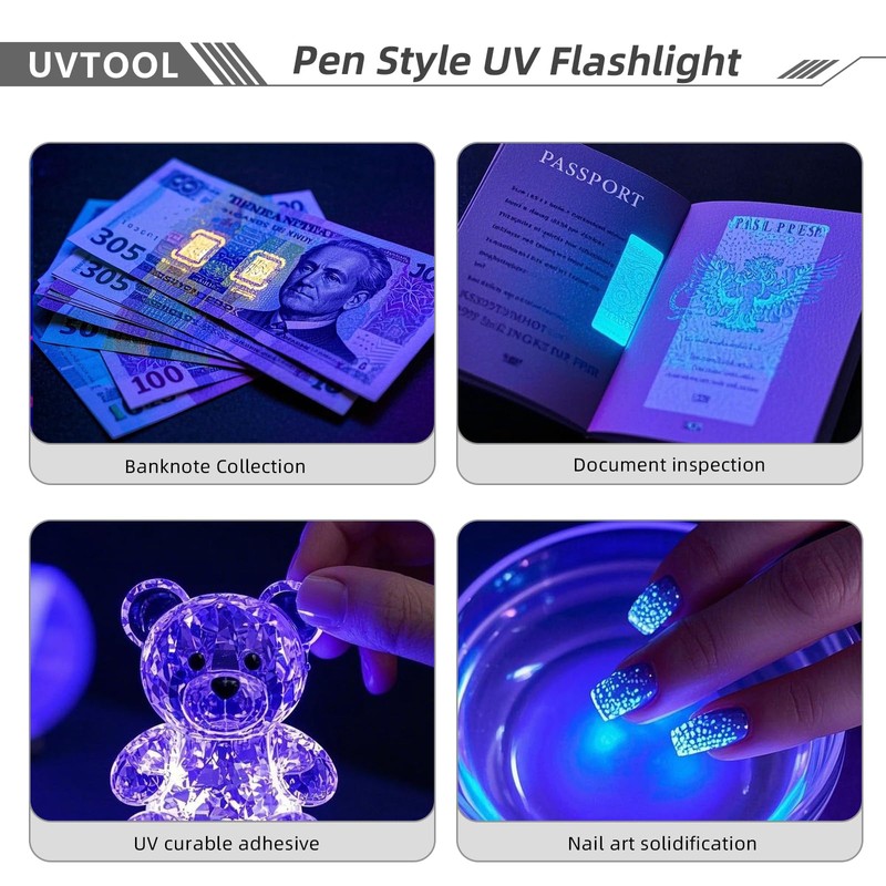 LIGHTFE UVTOOL-A2 395nm UV Blacklight Flashlight | High Power for