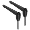 sourcing map 2pcs Clamping Lever Handles, M10 x 40mm 304