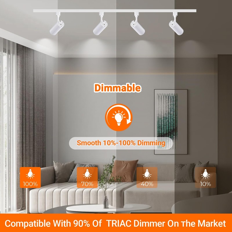 AIBISOD LED Track Lighting Heads, 20W H Track Lighting Heads,