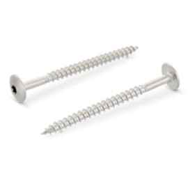 Trespo Wood Screws 5.5 x 70 mm Pack of 15 Stainless Steel A2 / V2A - Round-Headed Wood Screws with Hexalobular Socket - Rustproof - Blank