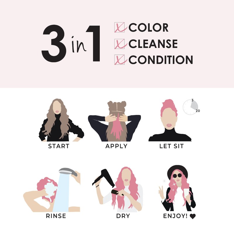 Keracolor Clenditioner for Brunettes ROSE GOLD Hair Dye - Semi
