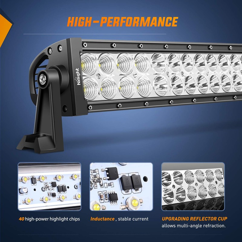 Nilight ZH017 22Inch 120W Spot Flood Combo Bar Led Off