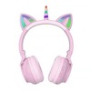 YUSONIC Auriculares Unicornio para Niñas, Auriculares Unicornio Bluetooth Plegables para