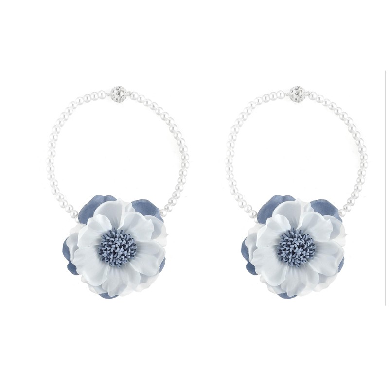 SUQ I OME 1 Pair of Curtain Tiebacks, Elegant Pearl
