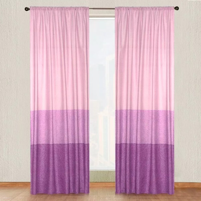 Elefantito Cortinas Doha 2 Paneles De 1.30 X 2.20 Lavanda