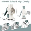 Dreamhigh Cheese Grater with Crank, Vegetable Cutter, 3 Stainless Steel