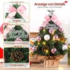 Mini Christmas Tree, Small Christmas Tree with LED Lighting, Artificial