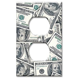 Art Plates Brand Electrical Outlet Wall/OVERSIZE Switch Plate - All About The Benjamins