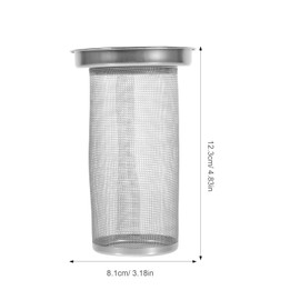 Luxshiny Tea Filter Strainer for Loose Leaf Tea Stainless Steel Infuser Strainer with Fine Mesh Holes 4.84 X 3.18 X 3.18 Inch Teapot Filter Insert for Home Tearoom Restaurant