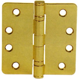 Emtek 94024 4" x 4" Ball Bearing 1/4" Radius Corners Mortise Hinge - Pair, Satin Nickel