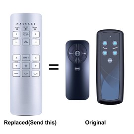 PZL New Replacement Remote Control for Tempurpedic, for Ease Adjustable Bed Base (New Silver Version Shown Left)