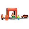 HYPERLIVING Accessories for Wooden Railway Tracks, Fire Station, Compatible with