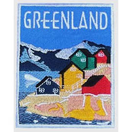 Greenland Patch (3.5 Inch) Iron-on/Sew-on Embroidery Badge Travel Souvenir Emblem Perfect for Backpack, Luggage, Hats, Bags, Crafts, DIY Gift Patches