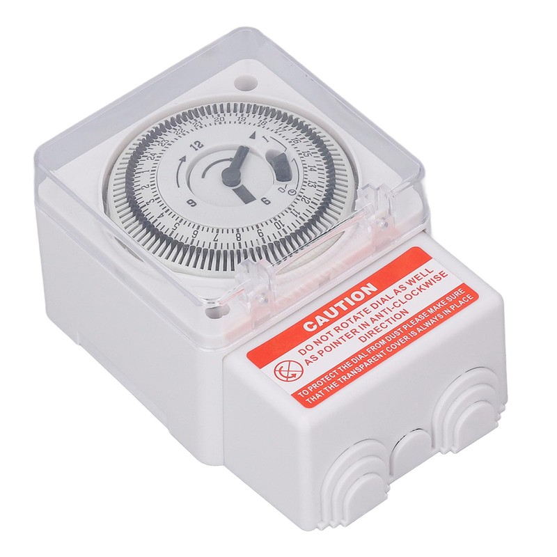 Mechanical 24-Hour Timer Switch - Precise Industrial Timer with 5-Minute
