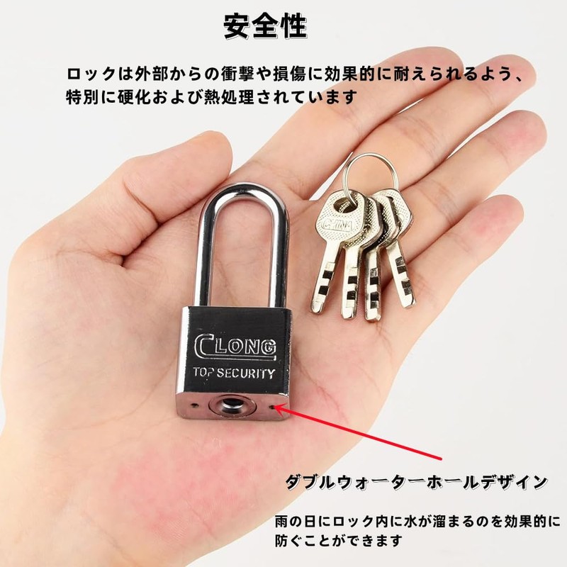2 Pcs Stainless Steel Padlock Security Lock with Key Small