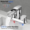 Bathroom Sink Faucet for 3 Hole, Hurran 4 Inch Bathroom