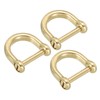PATIKIL D-Ring Shackles, 3Pcs 1/2 Inch Inside Width Solid Pure