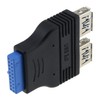 E-outstanding 20 pines USB 3.0 encabezado hembra a doble USB