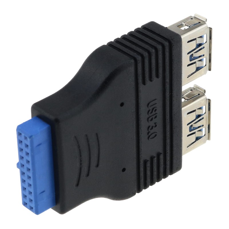 E-outstanding 20 pines USB 3.0 encabezado hembra a doble USB