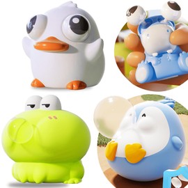 TattiOut Squishy Animals, Set of 2, Multiple Choices, Stress Relief, Squeeze Toy, Eyes Pop, Bubbles, Non-Toxic, Odorless, Cute, Funny, Birthday Gift, Kids, Elementary School Students, Adults,