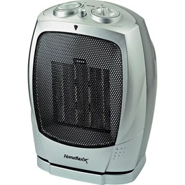 HOMEBASIX PTC-903B Ceramic Oscillating Heater, 750/1500-watt