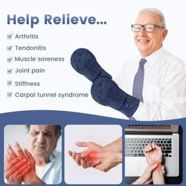 SuzziPad Heated Gloves for Discomfortable Hands, Warmers Glove to Soothing Fatigue, Hand Warmer for Men & Women, Microwave Moist Heating Pad, Heat Mittens Microwavable