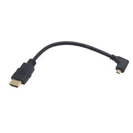 Seadream 8inch 90 Degree Left Angle Micro HDMI Male To HDMI Male Cable Connector (1Pack) (Left Angled)