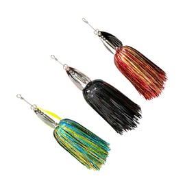 SEASKY Fishing Spinner Bait Musky Metal Spoon Shell Tinsel 45g Saltwater