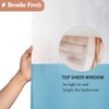 UFRIDAY Small Shower Curtain 48 x 72 inches,Light Blue Fabric