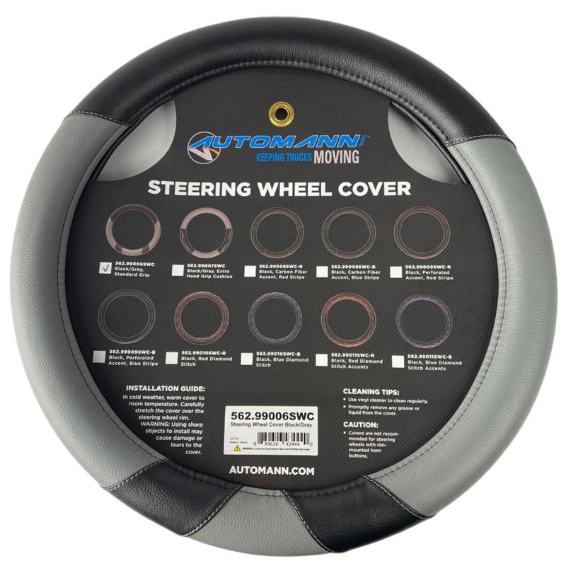 AUTOMANN Premium Vinyl Semi Truck Steering Wheel Cover, 18 inch