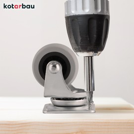 Kotarbau Set of 4 Furniture Castors Diameter 40 All Shelves Suitable for Castors Rubber Castors Transport Castors Furniture Rollers Tool Rollers Heavy Duty Wheels
