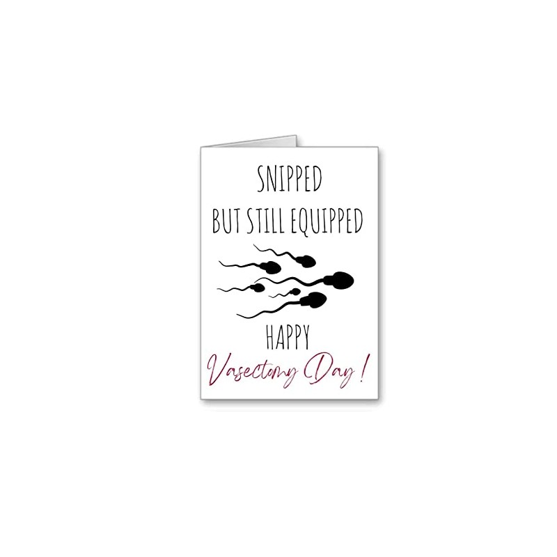 Funny Vasectomy Card snipped but still equipped