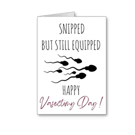 Funny Vasectomy Card snipped but still equipped