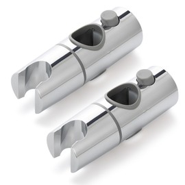 Set of 2 shower head brackets, adjustable hand shower holder, shower holder for shower rods with outer diameter of 25 mm