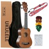 LeSage Soprano Ukulele Starter Kit, 21 Inch Basswood Hawaiian Uke