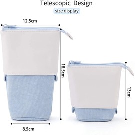 HIQE-FL Pencil Case Zip, Pencil Case Girls Teenagers, Student Pencil Case, Stand Pencil Holder, Telescopic Pencil Case, H, Casual